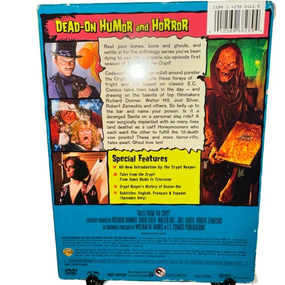 Tales from the Crypt: Season 1 DVD Set: Limited Edition: HBO: Horror Anthology - Picture 2 of 6